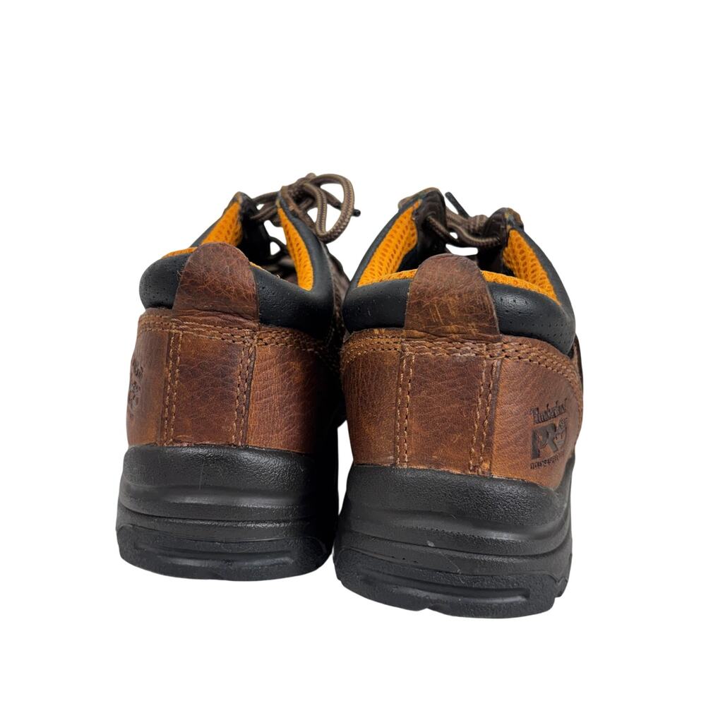 Timberland PRO Women’s 7.5 M Brown Leather Alloy Safety Toe Work Shoes EH 63189 - Picture 3 of 10
